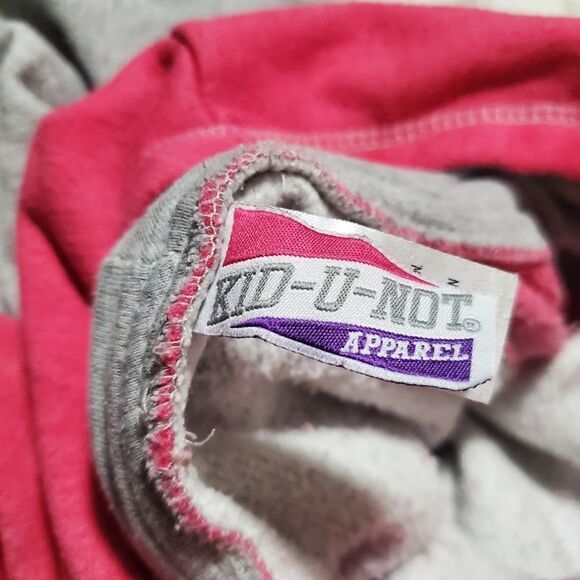 Kid-U-Not Gray/Pink Hoodie Sweater Size M - Picture 5 of 7
